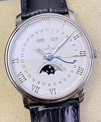 OM Factory Villeret Blancpain 6654-1127-55B White Dial 40mm