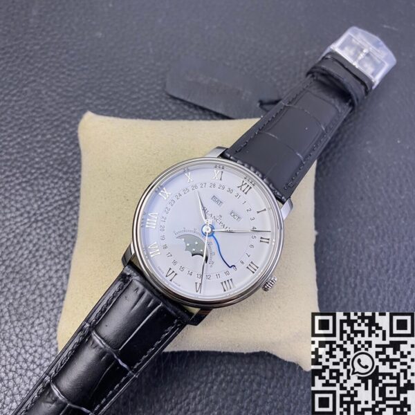OM Factory Villeret Blancpain 6654-1127-55B White Dial 40mm