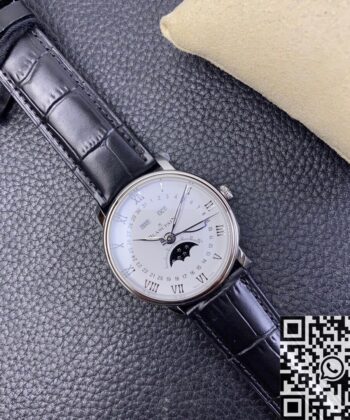 OM Factory Villeret Blancpain 6654-1127-55B White Dial 40mm