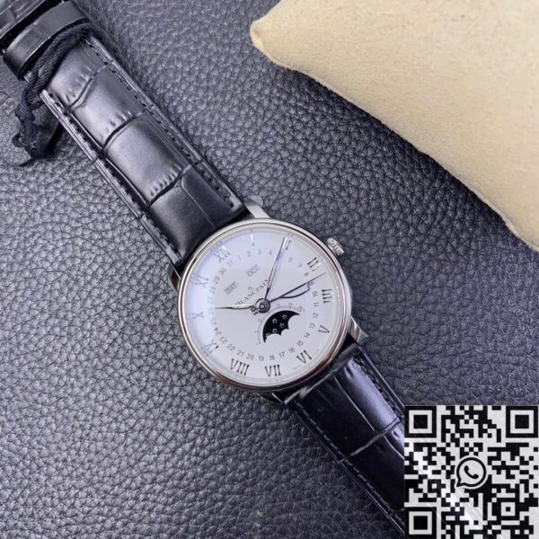 OM Factory Villeret Blancpain 6654-1127-55B White Dial 40mm