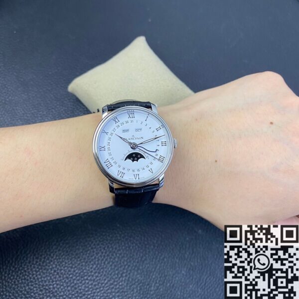OM Factory Villeret Blancpain 6654-1127-55B White Dial 40mm