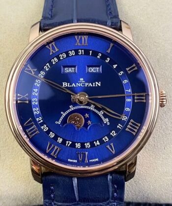 OM Factory Blancpain Villeret 6654-3640-55 Blue Dial Size 40mm
