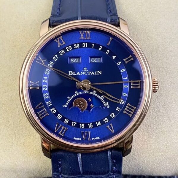 OM Factory Blancpain Villeret 6654-3640-55 Blue Dial Size 40mm