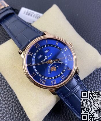 OM Factory Blancpain Villeret 6654-3640-55 Blue Dial Size 40mm