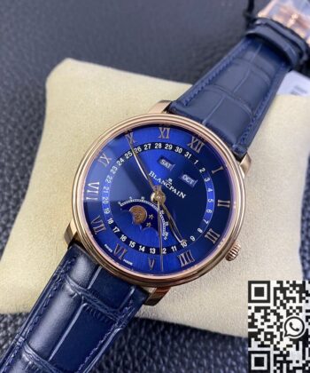 OM Factory Blancpain Villeret 6654-3640-55 Blue Dial Size 40mm