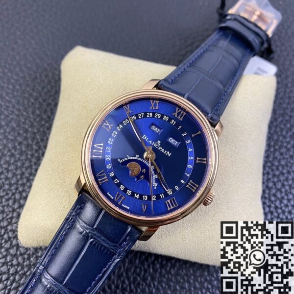 OM Factory Blancpain Villeret 6654-3640-55 Blue Dial Size 40mm