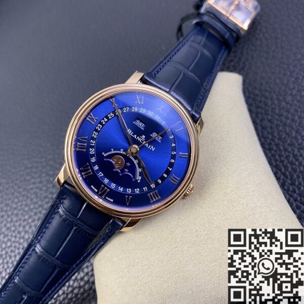 OM Factory Blancpain Villeret 6654-3640-55 Blue Dial Size 40mm