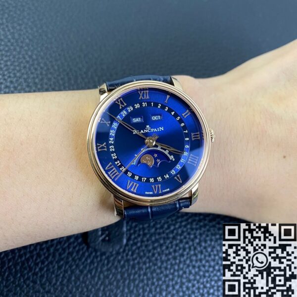 OM Factory Blancpain Villeret 6654-3640-55 Blue Dial Size 40mm
