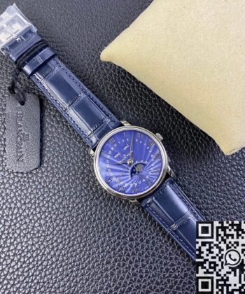OM Factory Blancpain Watch Villeret 6654-1529-55B Blue 40mm