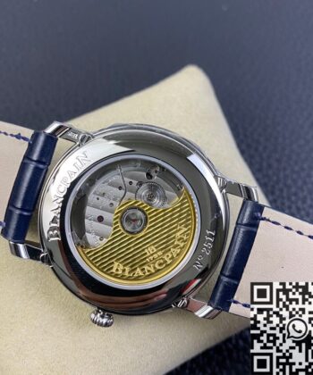 OM Factory Blancpain Watch Villeret 6654-1529-55B Blue 40mm