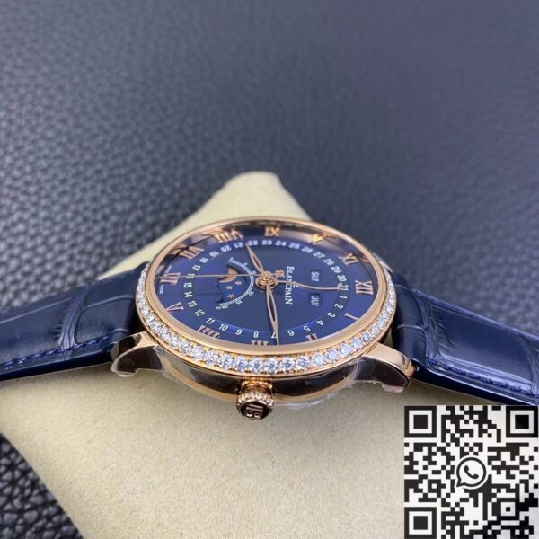 OM Factory Villeret Watch Blancpain 6654 Blue Dial Size 40mm