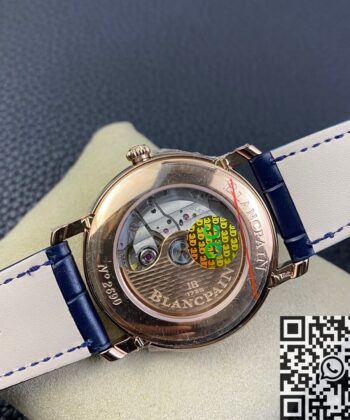 OM Factory Villeret Watch Blancpain 6654 Blue Dial Size 40mm
