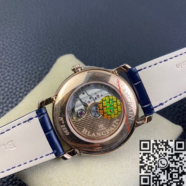 OM Factory Villeret Watch Blancpain 6654 Blue Dial Size 40mm