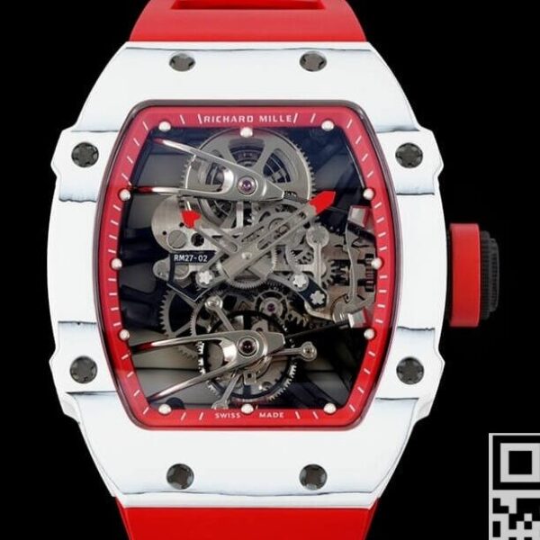 RM Factory Richard Mille RM27-02 Tourbillon Red Strap Watch
