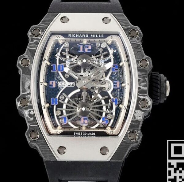 RM Factory RM21-01 Richard Mille Tourbillon Blue Dial Watch