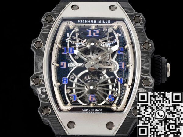 RM Factory RM21-01 Richard Mille Tourbillon Blue Dial Watch