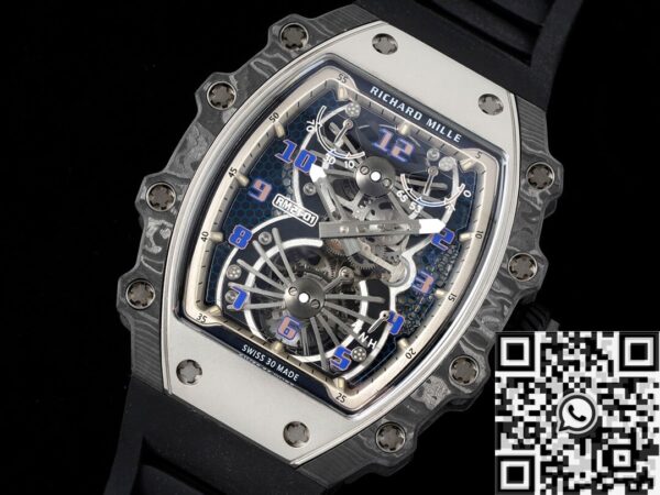 RM Factory RM21-01 Richard Mille Tourbillon Blue Dial Watch