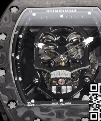 Replica Richard Mille RM052 Black Carbon Fiber Case YS Factory