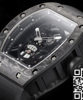 Replica Richard Mille RM052 Black Carbon Fiber Case YS Factory