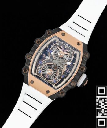 RM21-01 Watch Richard Mille Tourbillon White Strap RM Factory