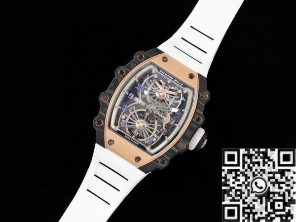 RM21-01 Watch Richard Mille Tourbillon White Strap RM Factory