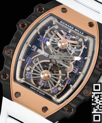 RM21-01 Watch Richard Mille Tourbillon White Strap RM Factory