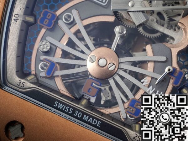 RM21-01 Watch Richard Mille Tourbillon White Strap RM Factory
