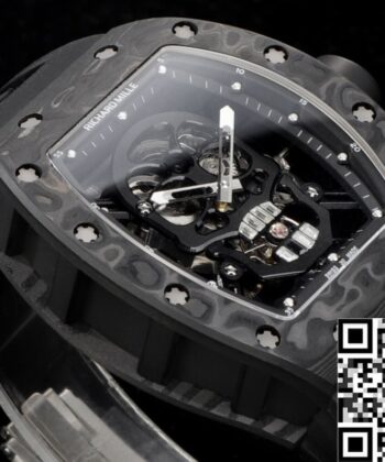 Replica Richard Mille RM052 Black Carbon Fiber Case YS Factory