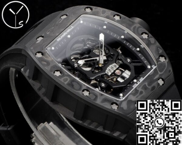 Replica Richard Mille RM052 Black Carbon Fiber Case YS Factory