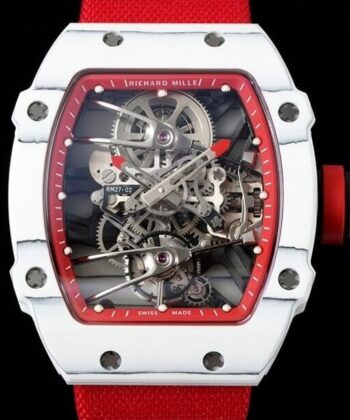 RM27-02 Watch Richard Mille Tourbillon Red Nylon Strap RM