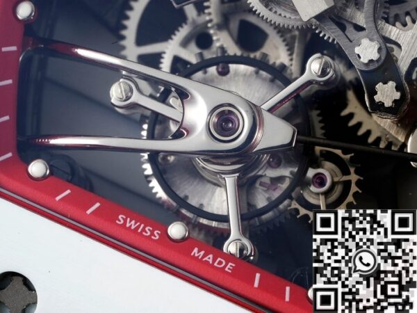 RM27-02 Watch Richard Mille Tourbillon Red Nylon Strap RM