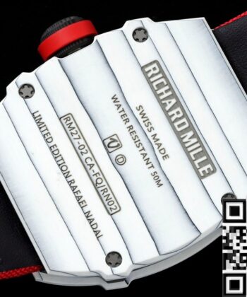 RM27-02 Watch Richard Mille Tourbillon Red Nylon Strap RM