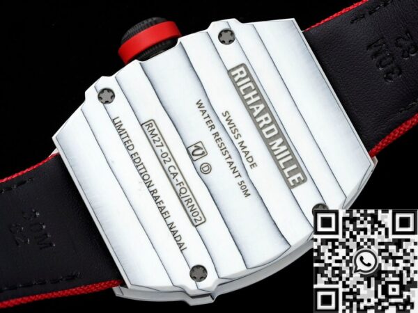 RM27-02 Watch Richard Mille Tourbillon Red Nylon Strap RM
