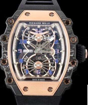 RM21-01 Tourbillon Black Strap Richard Mille Watch RM Factory