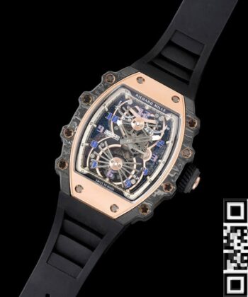 RM21-01 Tourbillon Black Strap Richard Mille Watch RM Factory