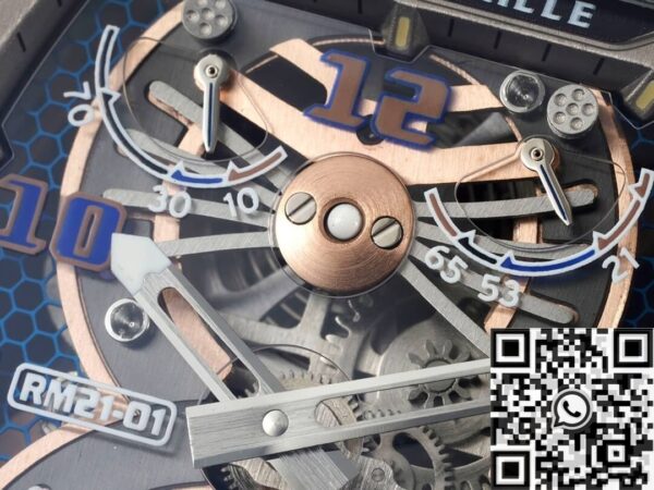 RM21-01 Tourbillon Black Strap Richard Mille Watch RM Factory