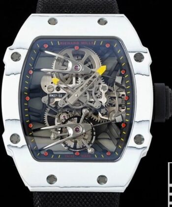 RM27-02 Watches Richard Mille Tourbillon Black Nylon Strap RM