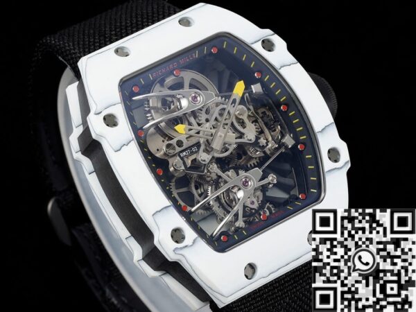 RM27-02 Watches Richard Mille Tourbillon Black Nylon Strap RM