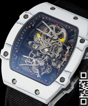 RM27-02 Watches Richard Mille Tourbillon Black Nylon Strap RM