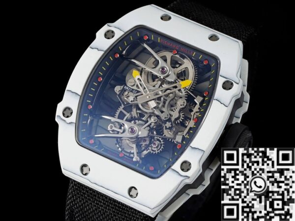 RM27-02 Watches Richard Mille Tourbillon Black Nylon Strap RM