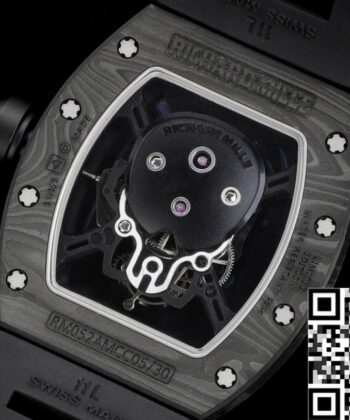 Replica Richard Mille RM052 Black Carbon Fiber Case YS Factory