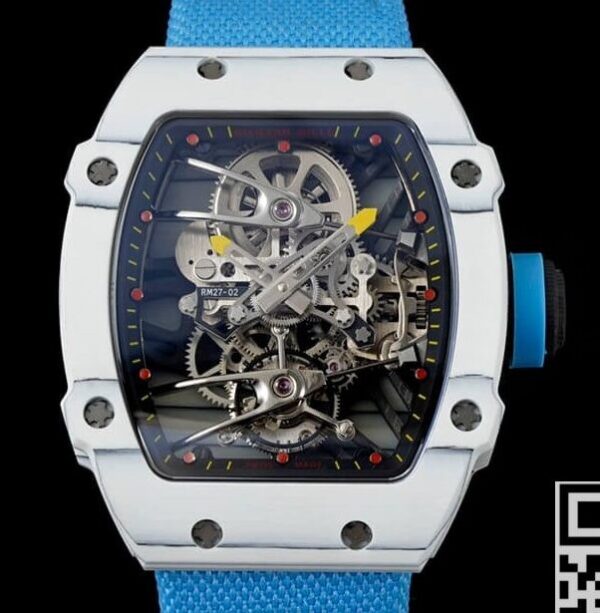 RM Factory RM27-02 Replica Richard Mille Tourbillon Blue Nylon