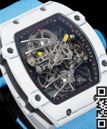 RM Factory RM27-02 Replica Richard Mille Tourbillon Blue Nylon