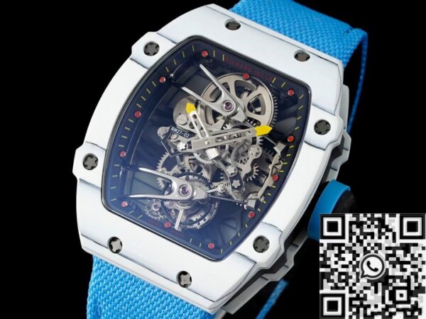 RM Factory RM27-02 Replica Richard Mille Tourbillon Blue Nylon
