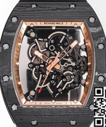 RM Factory RM055 Richard Mille Gold Bezel Carbon Fiber Case