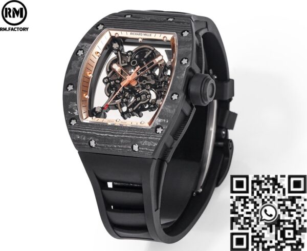 RM Factory RM055 Richard Mille Gold Bezel Carbon Fiber Case
