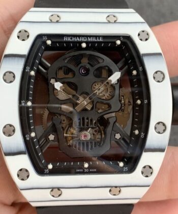 Fake Richard Mille RM052 White Carbon Fiber Case YS Factory