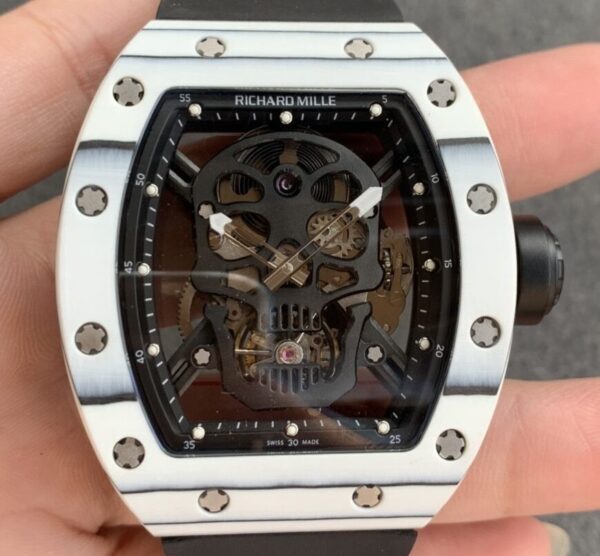 Fake Richard Mille RM052 White Carbon Fiber Case YS Factory
