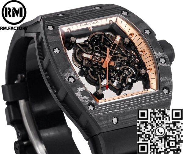 RM Factory RM055 Richard Mille Gold Bezel Carbon Fiber Case