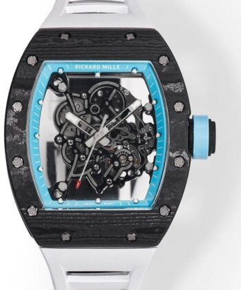Richard Mille RM055 Blue Bezel Carbon Fiber Case RM Factory